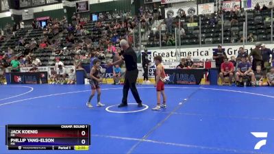 59 lbs Champ. Round 1 - Jack Koenig, MD vs Phillip Yang-Elson, MN