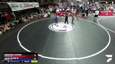 136 lbs Placement - Jonathen Zamora, CVWA-FR vs David Oliver III, OCWA-FR