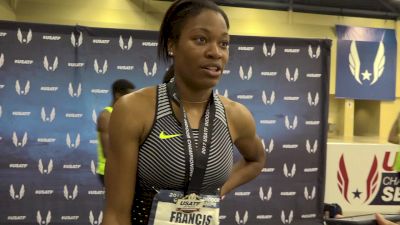 Phyllis Francis after winning the 300