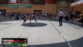 174 lbs Champ. Round 1 - Zach Harkey, Cerritos College vs Efrain Duenas, Modesto Junior College