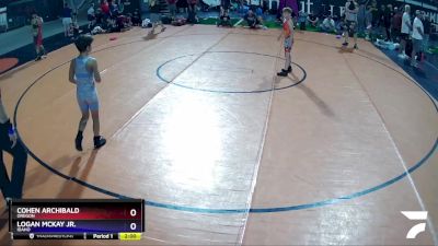 75 lbs Semifinal - Cohen Archibald, Oregon vs Logan McKay Jr., Idaho