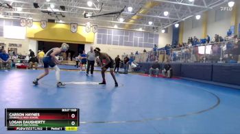 150 lbs Cons. Round 1 - Logan Daugherty, Vancleave High School vs Carson Haynes, Starkville High School