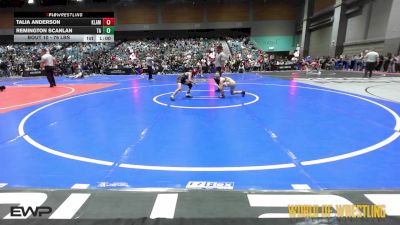 76 lbs Round Of 16 - Remington Scanlan, Team Aggression vs Talia Anderson, Klamath Basin Warriors