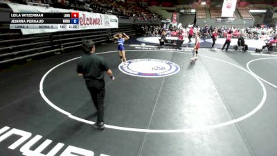 115 lbs Leila Witzerman, LAWA - Los Angles Wrestling Association vs Jesirra Persaud, MDWA - Mount Diablo Wrestling Association