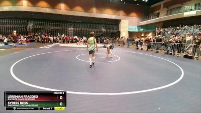 88-92 lbs Round 2 - Syress Ross, Greenwave Youth Wrestling vs Jeremiah Fragoso, Damonte Ranch Mustangs