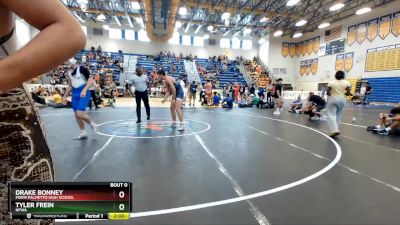 165 lbs Champ. Round 3 - Drake Bonney, Miami Palmetto High School vs Tyler Frein, NFWA