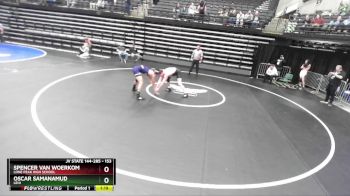 153 lbs Cons. Round 5 - Spencer Van Woerkom, Lone Peak High School vs Oscar Samanamud, Lehi