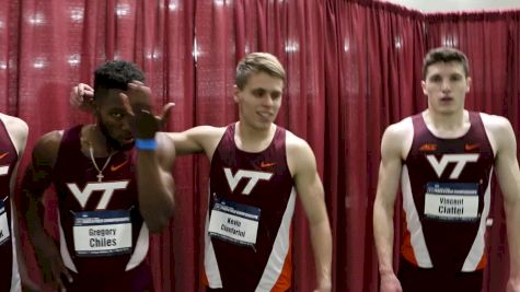 The men of Virginia Tech after finishing second in the NCAA DMR