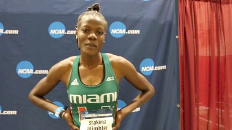 400m favorite Shakima Wimbley of Miami made the finals for her first time today