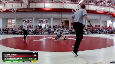 133 lbs Semifinal - Dominik Mallinder, Wisconsin-Whitewater vs Ethan Spacht, North Central