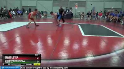 120 lbs Placement Matches (8 Team) - Colden Dyer, Oklahoma Red vs Christian Fretwell, Florida