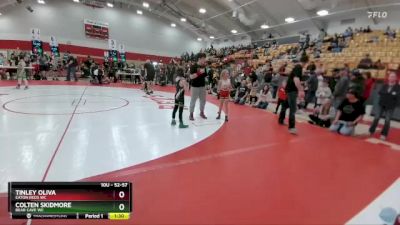52-57 lbs Round 5 - Colten Skidmore, Bear Cave WC vs Tinley Oliva, Eaton Reds WC