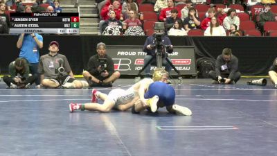 1A-113 lbs Semifinal - Jensen Dyer, Martensdale-St. Marys vs Austin Etzel, Wilton