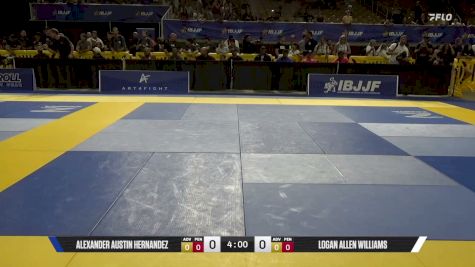 Logan Allen Williams vs Alexander Austin Hernandez 2026 Pan Kids Jiu-Jitsu IBJJF Championship