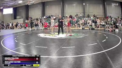 110 lbs Champ. Round 1 - Anaya Falcon, Life University vs Rayleigh Guyer, Hastings