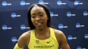 Ariana Washington after #2 all-time 200 in NCAA