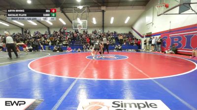 125 lbs Consi Of 4 - Aryn Irving, Skiatook Girls High School vs Natalie Flute, Sallisaw Lady Black Diamonds