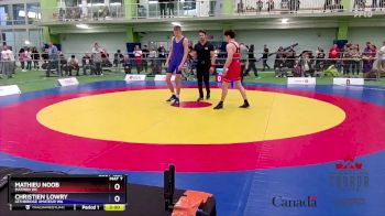 65kg Cons. Round 4 - Mathieu Noob, Matmen WC vs Christien Lowry, Lethbridge Amateur WA