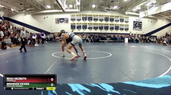 138 lbs Quarterfinal - Brennan Kicker, Highland (Medina) vs BEAU NEZBETH, Louisville