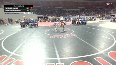 4A Boys 132 lbs Champ. Round 1 - Bryler Anderson, La Grande Boys vs Fletcher Farris, Mazama Boys