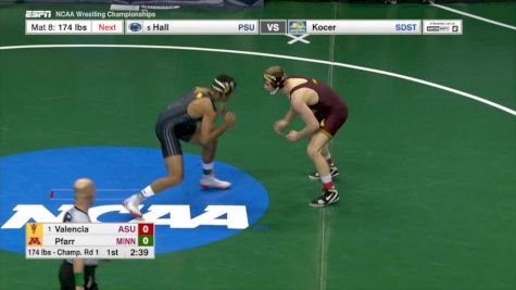 174 lbs Round Of 32, Zahid Valencia (Arizona St.) vs Christopher Pfarr (Minnesota)