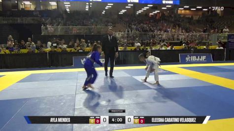 Eleesha Cabatino Velasquez vs Ayla Mendes 2025 Pan Kids Jiu-Jitsu IBJJF Championship