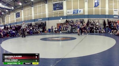 132 lbs Semis & Wb (16 Team) - Brian Conley, Bloomington South vs Brayden Clauser, New Haven