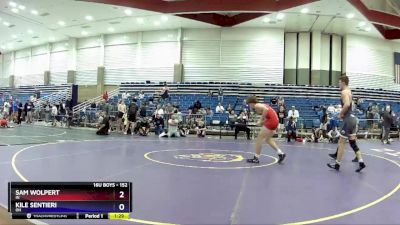 152 lbs Cons. Round 2 - Sam Wolpert, IN vs Kile Sentieri, OH