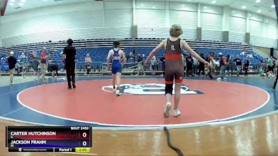 100 lbs Cons. Round 3 - Carter Hutchinson, IL vs Jackson Frahm, IN