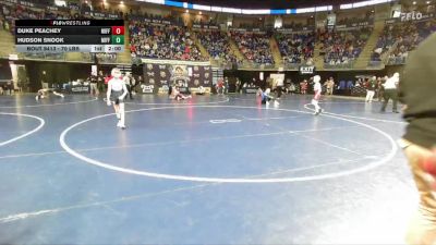 70 lbs Round Of 16 - Duke Peachey, Mifflin County vs Hudson Snook, Mifflinburg