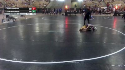45 lbs Semifinal - Jackson Lowe, Buccaneer Wrestling Club vs Zane Brammer, Stampede Wrestling Club