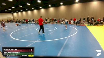 97 lbs Cons. Round 3 - Benjamin Lechman, Bear Cave Wrestling Club vs Joshua Brooks, Liberty Warriors Wrestling Club