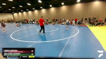 97 lbs Cons. Round 3 - Benjamin Lechman, Bear Cave Wrestling Club vs Joshua Brooks, Liberty Warriors Wrestling Club