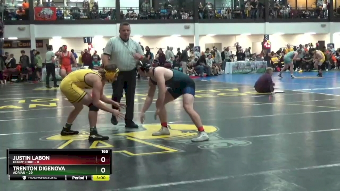 165 lbs Round 3 (10 Team) - Trenton DiGenova, Adrian vs Justin Labon ...