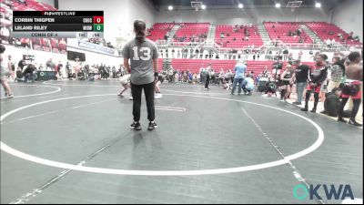 67 lbs Consi Of 4 - Corbin Thigpen, Choctaw Ironman vs Leland Riley, Midwest City Bombers Youth Wrestling Club