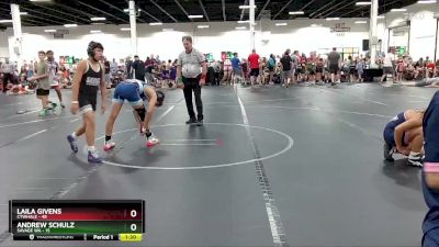 110 lbs Round 2 (4 Team) - Laila Givens, CTWHALE vs Andrew Schulz, Savage WA