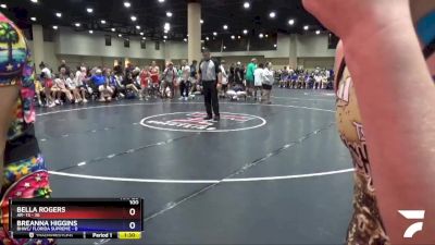 100 lbs Round 3 (6 Team) - Bella Rogers, AR- 15 vs Breanna Higgins, BHWC/ Florida Supreme