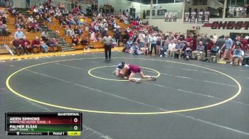 106 lbs Quarters & 1st Wb (16 Team) - Palmer Elsas, Lovett School vs Aiden Simmons, Benedictine Military School