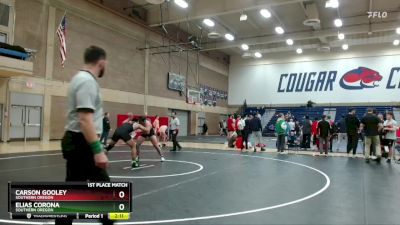 197 lbs 1st Place Match - Carson Gooley, Southern Oregon vs Elias Corona, Southern Oregon