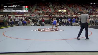 170 lbs Cons. Round 1 - Lauren Nix, Hugoton HS vs Ava Armstrong, Halstead HS