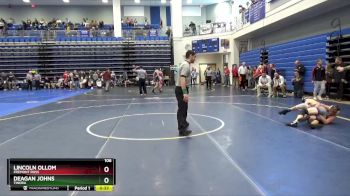 106 lbs Cons. Semi - Deagan Johns, TINORA vs Lincoln Ollom, FREMONT ROSS