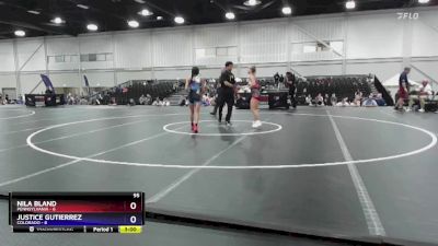 95 lbs Round 1 (6 Team) - Nila Bland, Pennsylvania vs Justice Gutierrez, Colorado