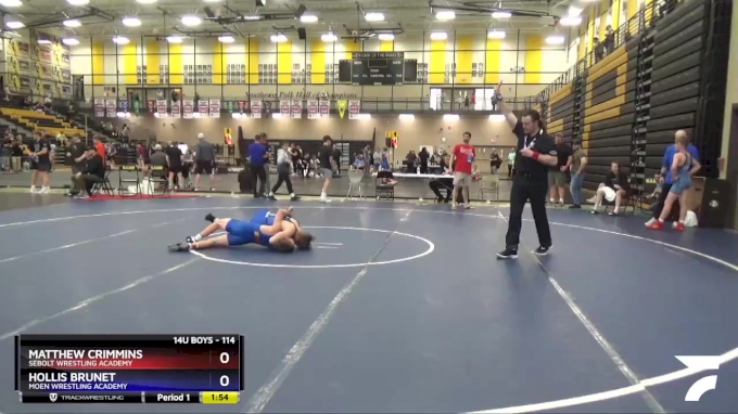 114 lbs Round 2 - Matthew Crimmins, Sebolt Wrestling Academy vs Hollis ...