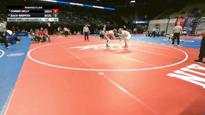 150 Class 1 lbs Champ. Round 1 - Corbin Kelly, Carrollton vs Zach Griffith, Maysville