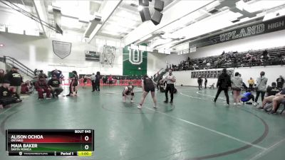 170 lbs 3rd Place Match - Maia Baker, Santa Monica vs Alison Ochoa, Ontario