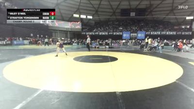 Boys 1B/2B 106 Champ. Round 2 - Riley O`Neil, Concrete vs Stratton Yorgensen, Warden