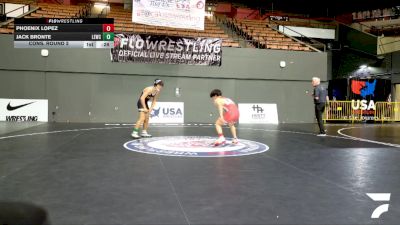 Junior Boys - 138 lbs Cons. Round 2 - Jack Bronte, Livermore Elite Wrestling Club vs Phoenix Lopez