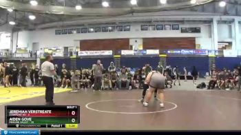 285 lbs Semifinals (4 Team) - Aiden Gove, Minisink Valley vs Jeremiah Verstreate, Starpoint HS