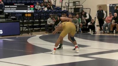 141 lbs Jesse Vasquez, California Baptist vs Haiden Drury, Utah Valley