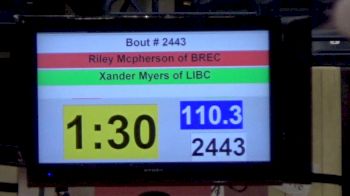 110 lbs Final - Riley McPherson, BREC vs Xander Myers, LIBC